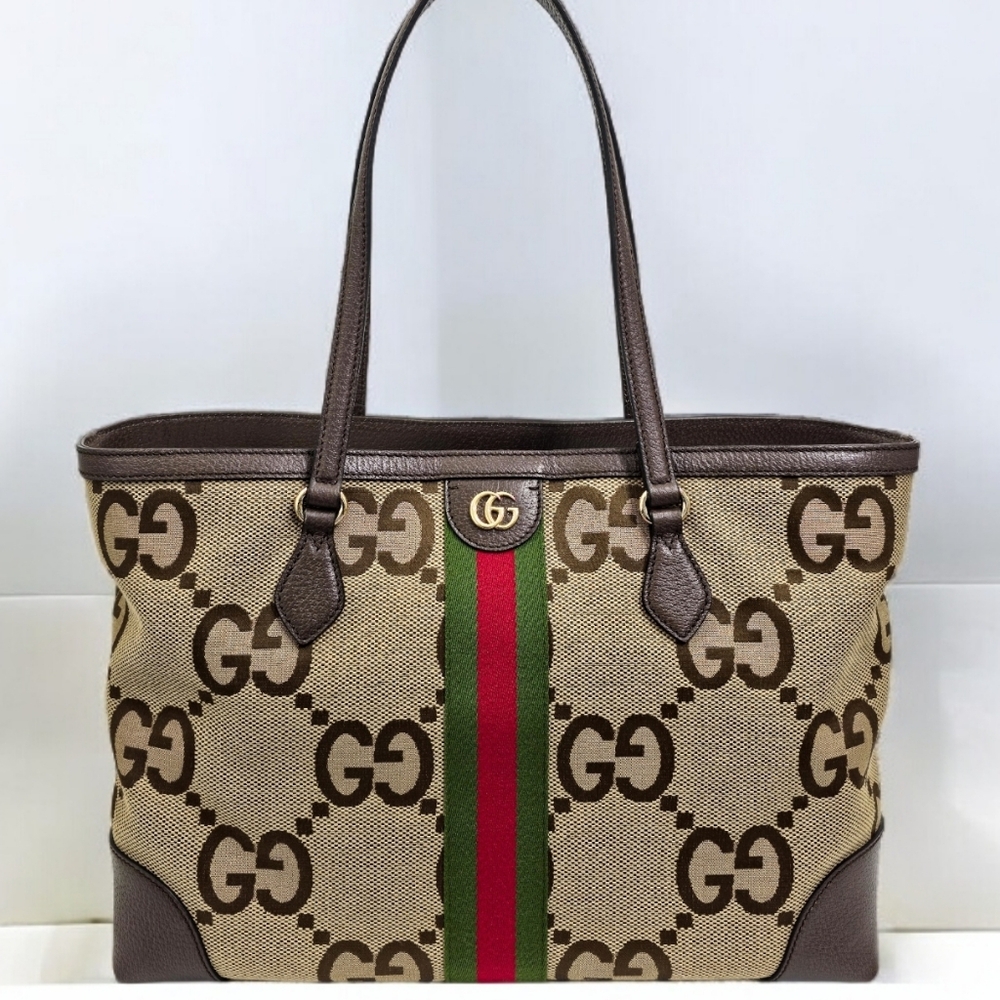 ✨️Authentic Gucci Medium Jumbo GG Tote Shoulder Bag - Picture 14 of 16